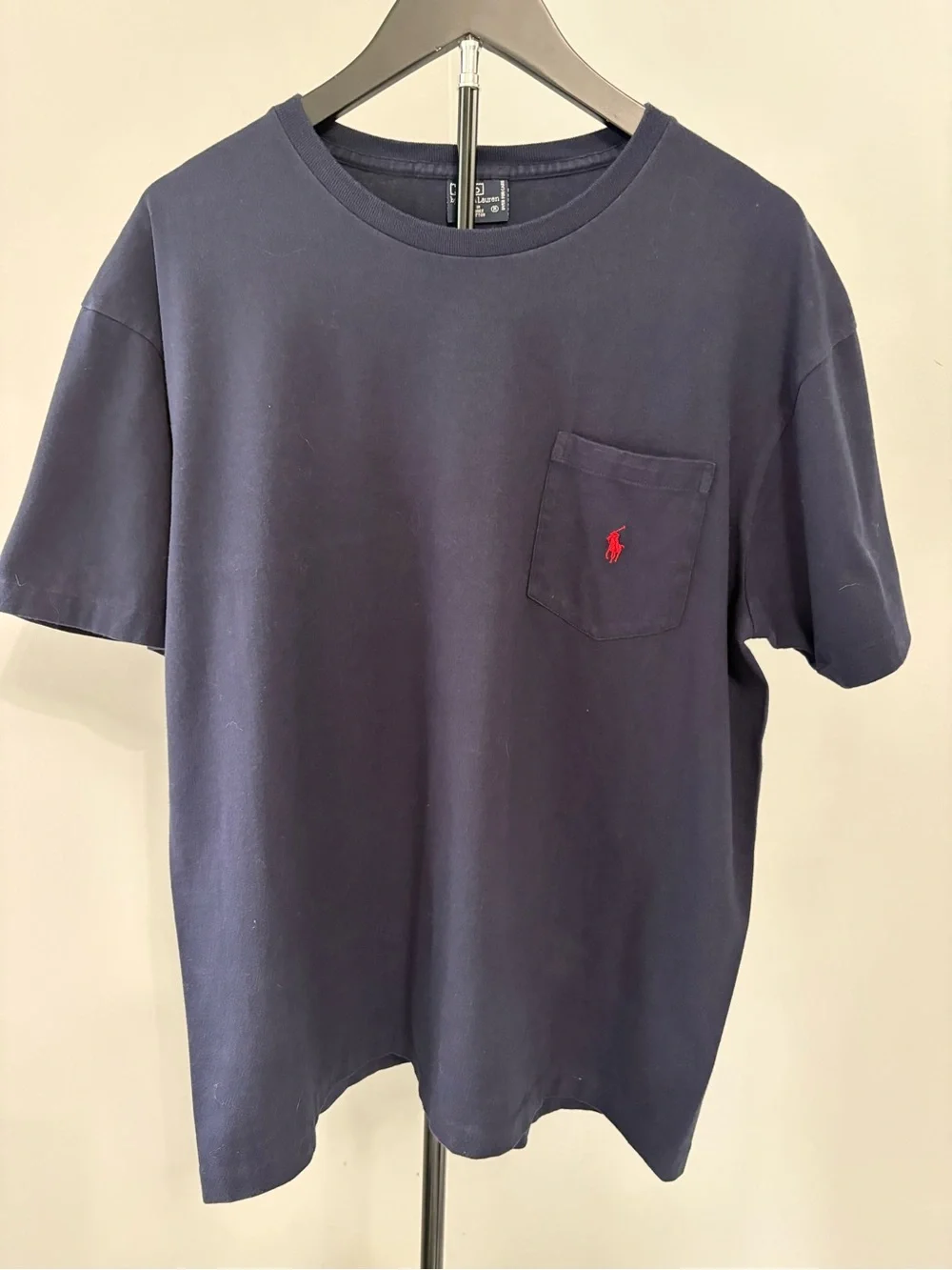 Polo Ralph Lauren Vintage Pocket Tee Navy Medium Sporty Prep Elevated Casual